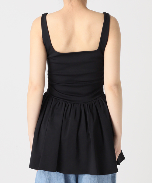 U by SPICK&SPAN（ユーバイスピックアンドスパン）の「ハイゲージカットミニワンピース（ワンピース・レディース・ブラック/White・FREE）」の16枚目の写真