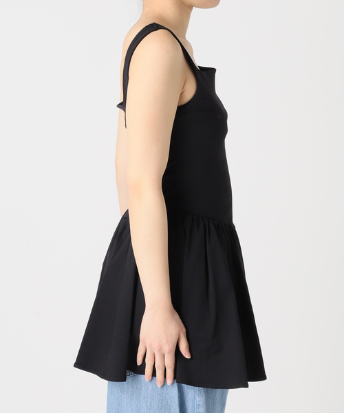 U by SPICK&SPAN（ユーバイスピックアンドスパン）の「ハイゲージカットミニワンピース（ワンピース・レディース・ブラック/White・FREE）」の17枚目の写真