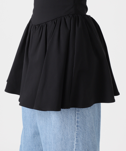 U by SPICK&SPAN（ユーバイスピックアンドスパン）の「ハイゲージカットミニワンピース（ワンピース・レディース・ブラック/White・FREE）」の19枚目の写真