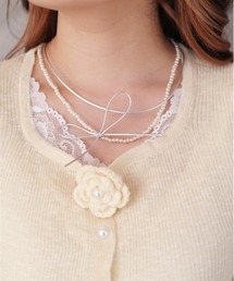 axes femme（アクシーズファム）の「リボンパールチョーカー（チョーカー）」