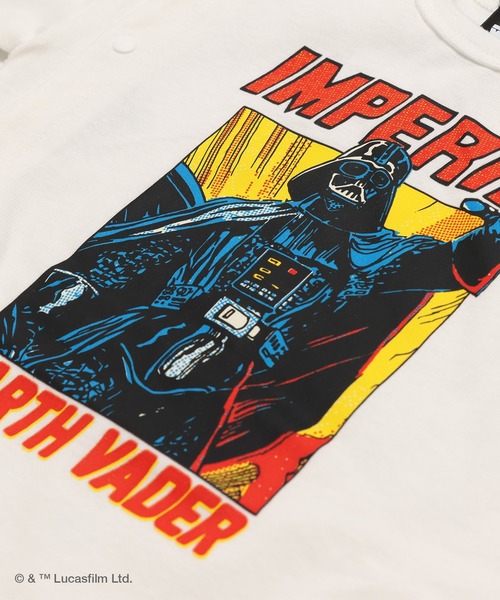 STAR WARS（スターウォーズ）の「〈スター・ウォーズ〉半袖カバーオール（ロンパース・キッズ・チャコールグレー/ホワイト・60cm/70cm/80ｃｍ）」の8枚目の写真