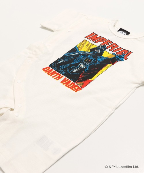 STAR WARS（スターウォーズ）の「〈スター・ウォーズ〉半袖カバーオール（ロンパース・キッズ・チャコールグレー/ホワイト・60cm/70cm/80ｃｍ）」の12枚目の写真