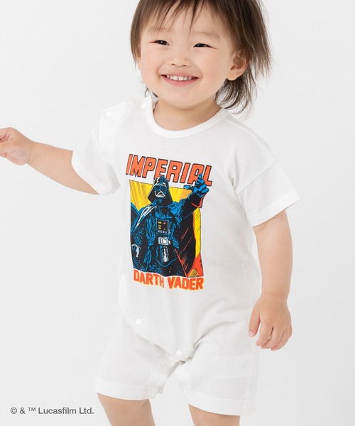 STAR WARS（スターウォーズ）の「〈スター・ウォーズ〉半袖カバーオール（ロンパース・キッズ・チャコールグレー/ホワイト・60cm/70cm/80ｃｍ）」の17枚目の写真