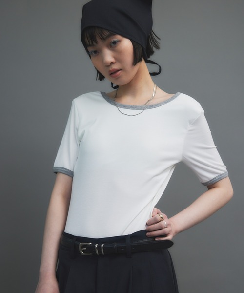 セール】バックオープンリンガーボディースーツTEE（Tシャツ