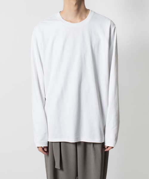 コットンダブルフェイス スリムフィット L/S TEE/ COTTON DOUBLE FACE SLIM FIT L/S TEE