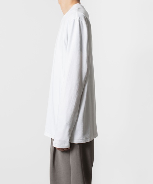 ATTACHMENT(アタッチメント)の「コットンダブルフェイス スリムフィット L/S TEE / COTTON DOUBLE FACE SLIM FIT L/S TEE(Tシャツ/カットソー・メンズ・ダークグレー/ブラック/ホワイト/ライトグレー系/キャメル・3/2/1)」の12枚目の写真
