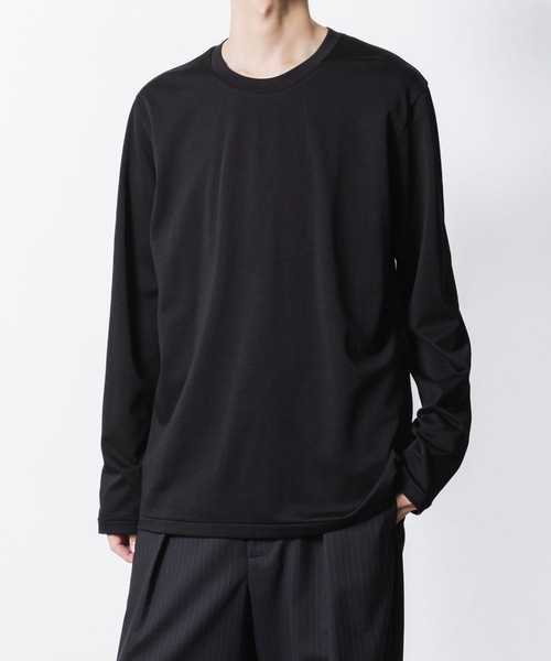 ATTACHMENT(アタッチメント)の「コットンダブルフェイス スリムフィット L/S TEE / COTTON DOUBLE FACE SLIM FIT L/S TEE(Tシャツ/カットソー・メンズ・ダークグレー/ブラック/ホワイト/ライトグレー系/キャメル・3/2/1)」の18枚目の写真