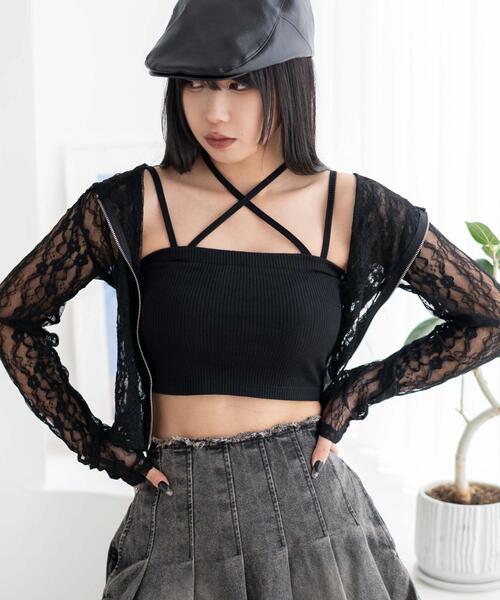 WEGO(ウィゴー)の「WEGO/なちゅ盛れカップインマルチWAYキャミ(タンクトップ・レディース・オフホワイト/ブラック・SMALL/MEDIUM)」の12枚目の写真