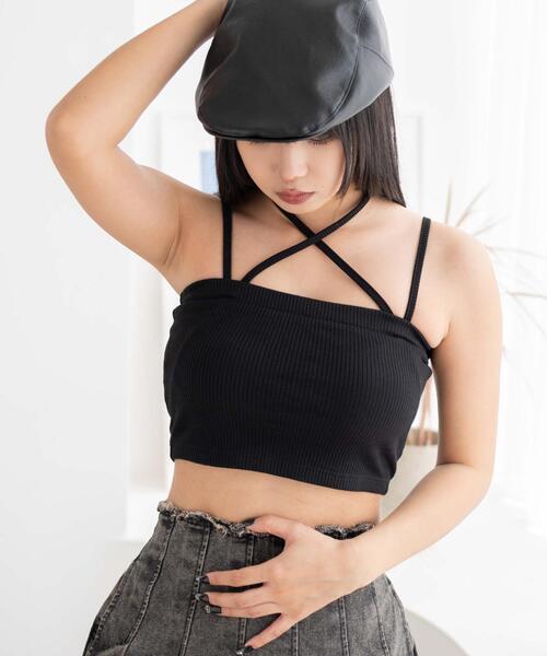 WEGO(ウィゴー)の「WEGO/なちゅ盛れカップインマルチWAYキャミ(タンクトップ・レディース・オフホワイト/ブラック・SMALL/MEDIUM)」の11枚目の写真