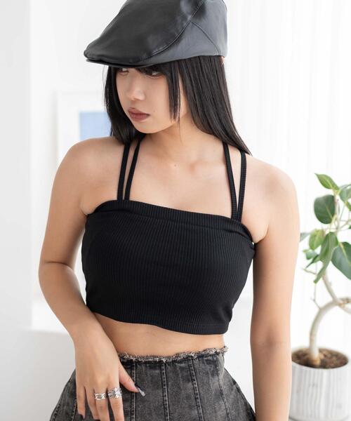 WEGO(ウィゴー)の「WEGO/なちゅ盛れカップインマルチWAYキャミ(タンクトップ・レディース・オフホワイト/ブラック・SMALL/MEDIUM)」の9枚目の写真