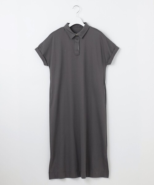 J.PRESS(ジェイプレス)の「【WEB限定カラーあり・洗える】コンパクトコットンスムース ポロワンピース(ワンピース・レディース・グレー系/オレンジ系/ブラック系/ネイビー系・11/9)」の12枚目の写真
