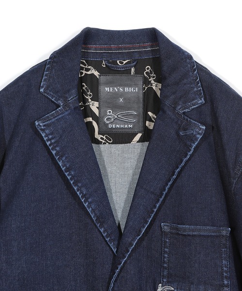 MEN'S BIGI（メンズビギ）の「【DENHAM/デンハム】別注 デニムテーラードジャケット（デニムジャケット・メンズ・インディゴブルー・01/02/03）」の2枚目の写真