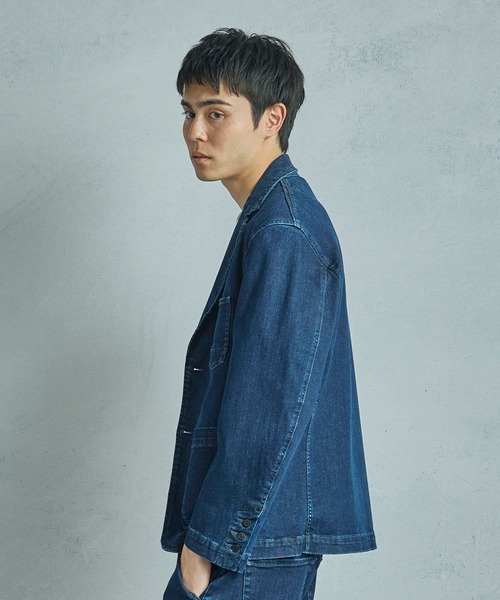MEN'S BIGI（メンズビギ）の「【DENHAM/デンハム】別注 デニムテーラードジャケット（デニムジャケット・メンズ・インディゴブルー・01/02/03）」の14枚目の写真