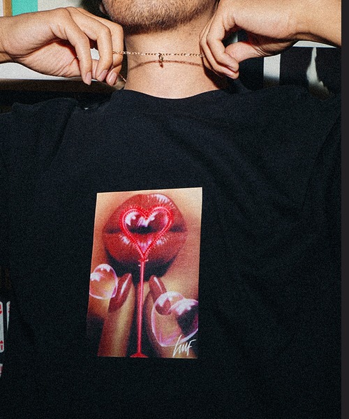 HUF(ハフ)の「BUBBLE TEE(Tシャツ/カットソー・メンズ・ホワイト/ブラック・M/L/XL/XXL/S)」の1枚目の写真