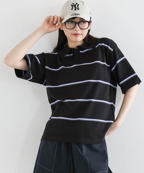 RAGEBLUE（レイジブルー）の「ボーダーニットポロシャツ（ポロシャツ・レディース・ブラック/レッド・FREE）」の19枚目の写真