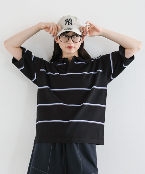 RAGEBLUE（レイジブルー）の「ボーダーニットポロシャツ（ポロシャツ・レディース・ブラック/レッド・FREE）」の20枚目の写真