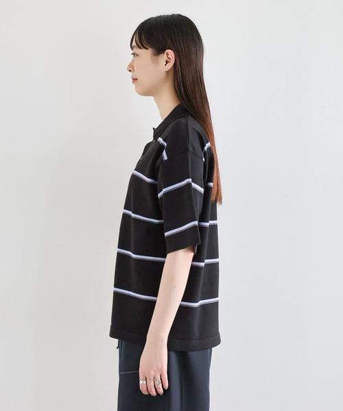 RAGEBLUE（レイジブルー）の「ボーダーニットポロシャツ（ポロシャツ・レディース・ブラック/レッド・FREE）」の5枚目の写真