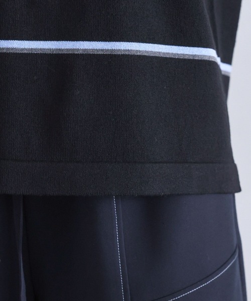 RAGEBLUE（レイジブルー）の「ボーダーニットポロシャツ（ポロシャツ・レディース・ブラック/レッド・FREE）」の9枚目の写真