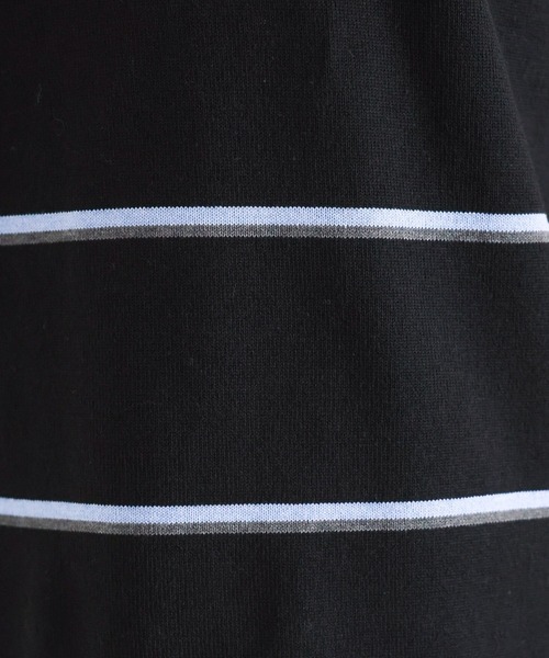 RAGEBLUE（レイジブルー）の「ボーダーニットポロシャツ（ポロシャツ・レディース・ブラック/レッド・FREE）」の3枚目の写真