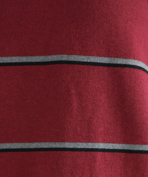 RAGEBLUE（レイジブルー）の「ボーダーニットポロシャツ（ポロシャツ・レディース・ブラック/レッド・FREE）」の4枚目の写真