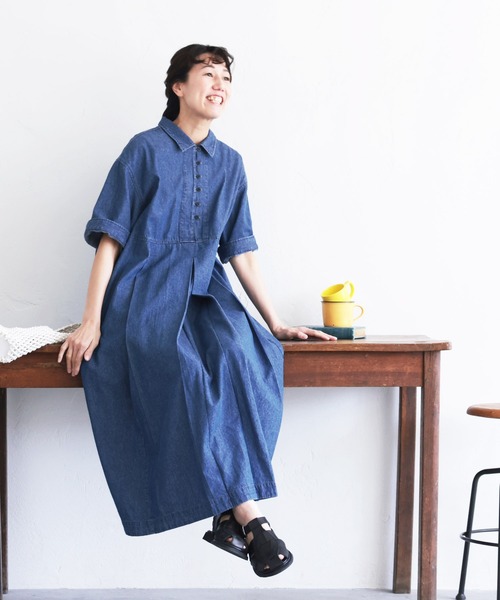 soulberry（ソウルベリー）の「【レギュラー丈】私の夏デニムワンピース（ワンピース・レディース・ブルー系その他・LL/L/M/4L/3L）」の3枚目の写真