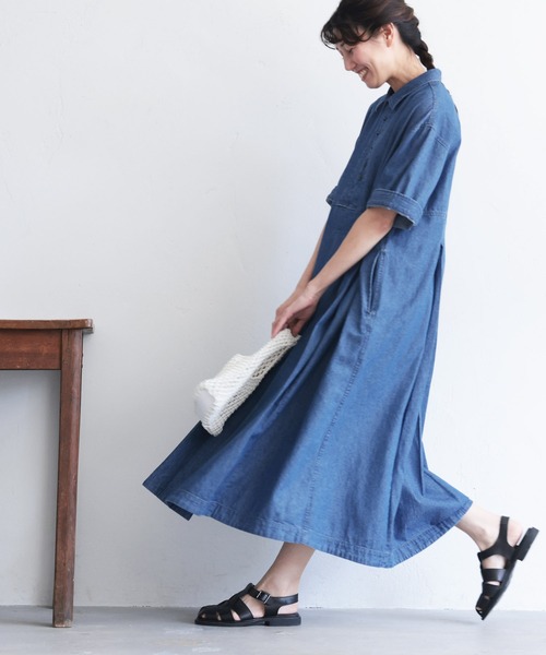 soulberry デニムワンピース soulberry ワンピース 「レギュラー丈」私の夏デニムワンピース