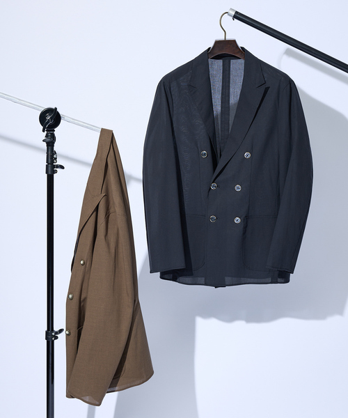 DESIGNWORKS(デザインワークス)の「【超軽量】シアー ダブルジャケット(テーラードジャケット・メンズ・ブラウン/ブラック・44/46/48/50)」の11枚目の写真