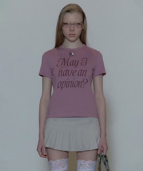 SCULPTOR(スカルプター)の「Opinion Tee(Tシャツ/カットソー・レディース・グリーン/ホワイト/パープル・SMALL/X-SMALL/MEDIUM)」の3枚目の写真