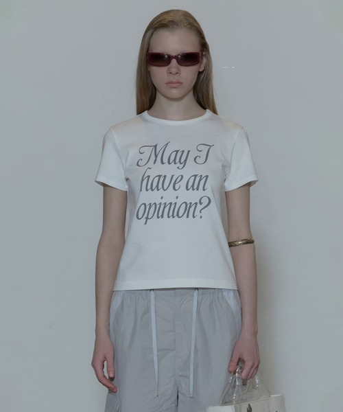 SCULPTOR(スカルプター)の「Opinion Tee(Tシャツ/カットソー・レディース・グリーン/ホワイト/パープル・SMALL/X-SMALL/MEDIUM)」の1枚目の写真