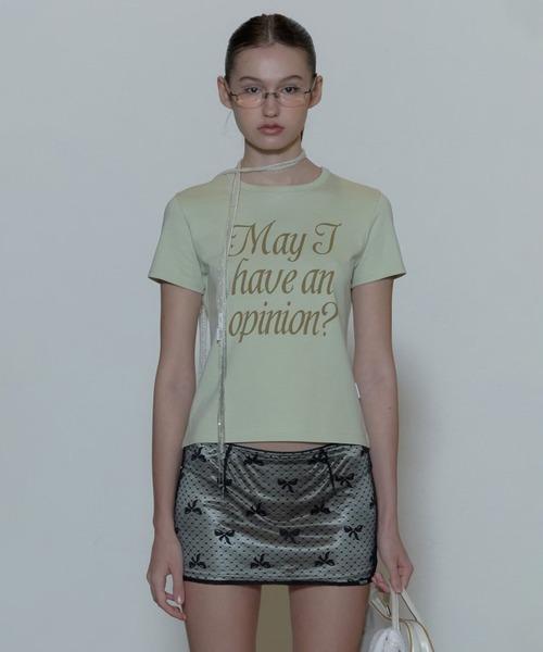 SCULPTOR(スカルプター)の「Opinion Tee(Tシャツ/カットソー・レディース・グリーン/ホワイト/パープル・SMALL/X-SMALL/MEDIUM)」の2枚目の写真