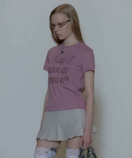 SCULPTOR(スカルプター)の「Opinion Tee(Tシャツ/カットソー・レディース・グリーン/ホワイト/パープル・SMALL/X-SMALL/MEDIUM)」の4枚目の写真