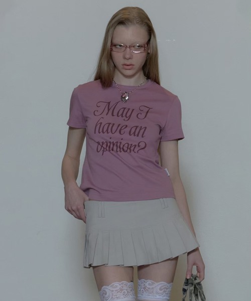 SCULPTOR(スカルプター)の「Opinion Tee(Tシャツ/カットソー・レディース・グリーン/ホワイト/パープル・SMALL/X-SMALL/MEDIUM)」の6枚目の写真