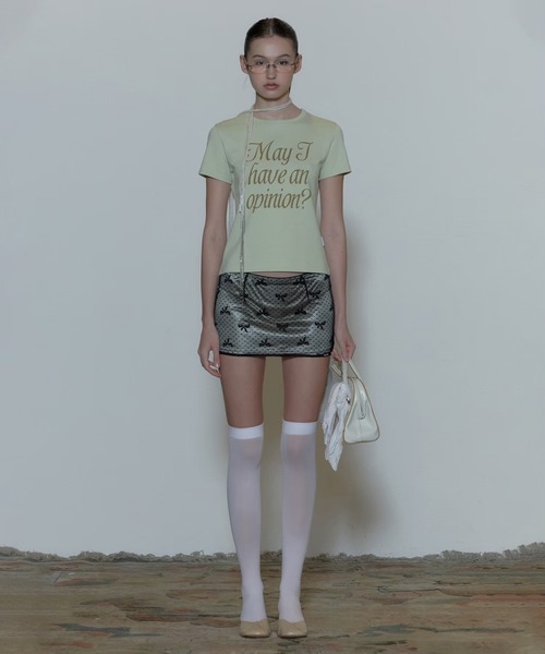 SCULPTOR(スカルプター)の「Opinion Tee(Tシャツ/カットソー・レディース・グリーン/ホワイト/パープル・SMALL/X-SMALL/MEDIUM)」の14枚目の写真