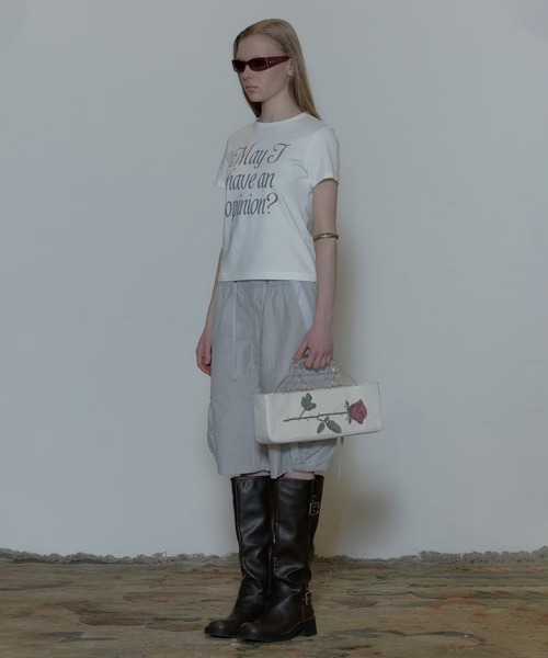 SCULPTOR(スカルプター)の「Opinion Tee(Tシャツ/カットソー・レディース・グリーン/ホワイト/パープル・SMALL/X-SMALL/MEDIUM)」の9枚目の写真