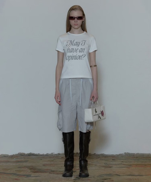 SCULPTOR(スカルプター)の「Opinion Tee(Tシャツ/カットソー・レディース・グリーン/ホワイト/パープル・SMALL/X-SMALL/MEDIUM)」の10枚目の写真