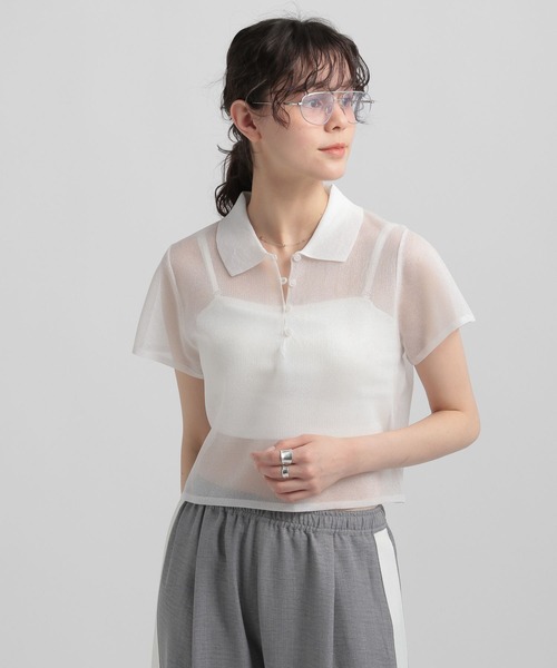 【未使用】 leinwande ニットポロシャツ URBAN RESEARCH Sonny Label ポロシャツ 「洗濯可」OOPS ロング