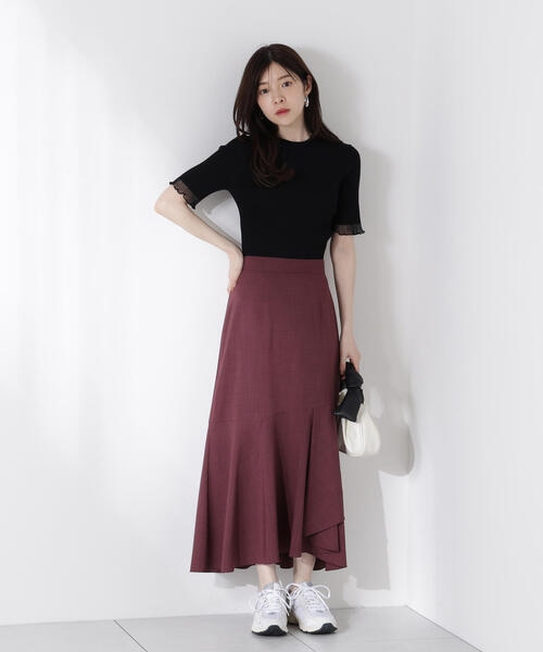 PROPORTION BODY DRESSING（プロポーションボディドレッシング）の「アシメフリルマーメイドスカート / 1215220611（スカート・レディース・グレー/ベージュ/ボルドー・SMALL/MEDIUM）」の15枚目の写真