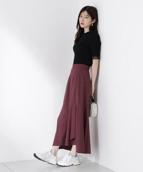 PROPORTION BODY DRESSING（プロポーションボディドレッシング）の「アシメフリルマーメイドスカート / 1215220611（スカート・レディース・グレー/ベージュ/ボルドー・SMALL/MEDIUM）」の16枚目の写真