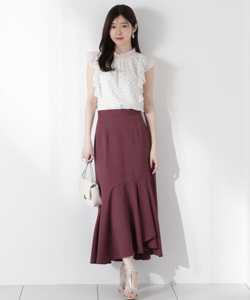PROPORTION BODY DRESSING（プロポーションボディドレッシング）の「アシメフリルマーメイドスカート / 1215220611（スカート・レディース・グレー/ベージュ/ボルドー・SMALL/MEDIUM）」の19枚目の写真