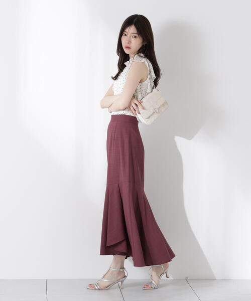 PROPORTION BODY DRESSING（プロポーションボディドレッシング）の「アシメフリルマーメイドスカート / 1215220611（スカート・レディース・グレー/ベージュ/ボルドー・SMALL/MEDIUM）」の20枚目の写真