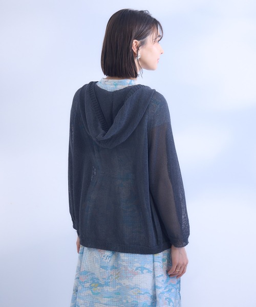 KATHARINE ROSS(キャサリンロス)の「【KATHARINE ROSS】和紙フードトッパー(カーディガン/ボレロ・レディース・チャコールグレー/オフホワイト・MEDIUM)」の19枚目の写真