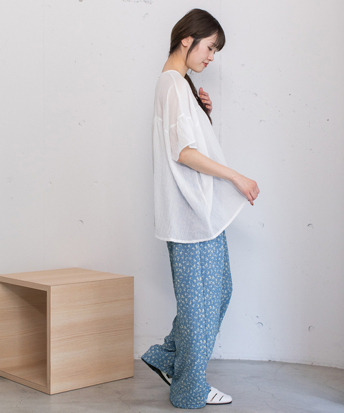 POU DOU DOU(プードゥドゥ)の「ストレートタックイージーパンツ(その他パンツ・レディース・ブラック/スミクロ/ブルー・M)」の20枚目の写真