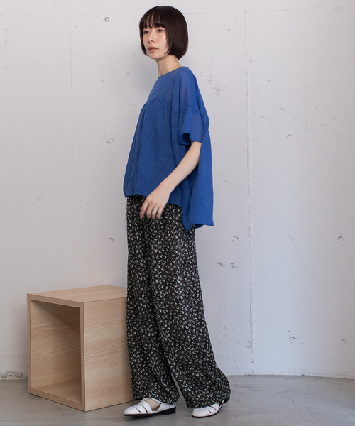 POU DOU DOU(プードゥドゥ)の「ストレートタックイージーパンツ(その他パンツ・レディース・ブラック/スミクロ/ブルー・M)」の14枚目の写真