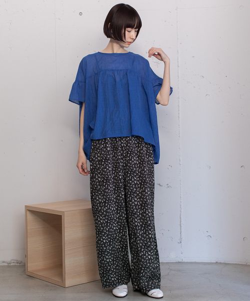 POU DOU DOU(プードゥドゥ)の「ストレートタックイージーパンツ(その他パンツ・レディース・ブラック/スミクロ/ブルー・M)」の13枚目の写真