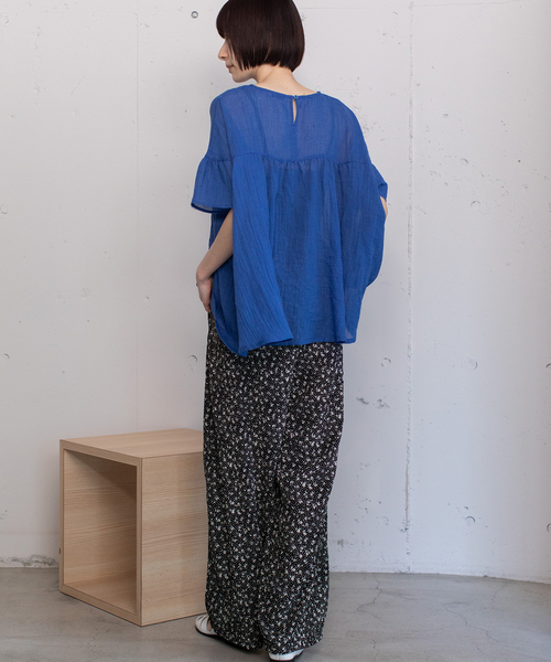 POU DOU DOU(プードゥドゥ)の「ストレートタックイージーパンツ(その他パンツ・レディース・ブラック/スミクロ/ブルー・M)」の12枚目の写真