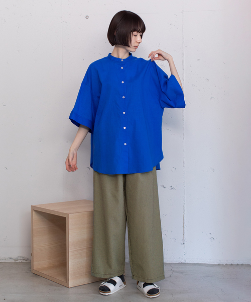 POU DOU DOU(プードゥドゥ)の「ストレートタックイージーパンツ(その他パンツ・レディース・ブラック/スミクロ/ブルー・M)」の6枚目の写真