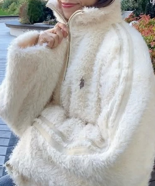 フランシュリッペ FL5 ボアブルゾン 3L yukiemon Bling Leads ブルゾン アウター ボアハイネックZIPブルゾン レディース