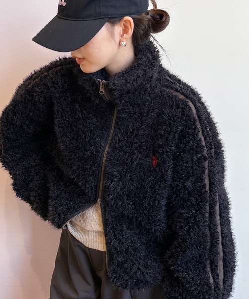 U.S. POLO ASSN.(ユーエスポロアッスン)の「RANAN/solleim別注【U.S.POLO ASSN.】刺繍ボアブルゾン(ブルゾン・レディース・アイボリー/ブラック・M/L/LL)」の22枚目の写真