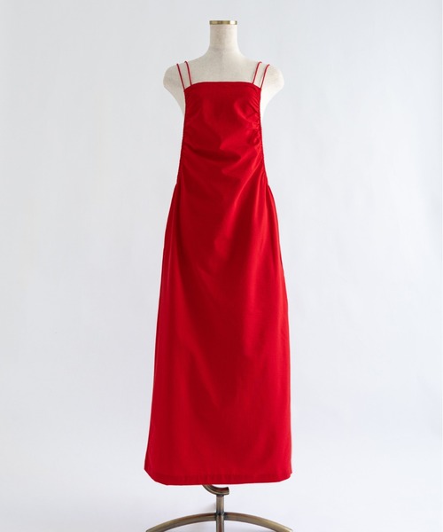 EN NEUME(エンノイム)の「Water-Repellent Light Seersucker Cami Dress(ワンピース・レディース・ブラウン/ブラック/レッド・FREE)」の12枚目の写真