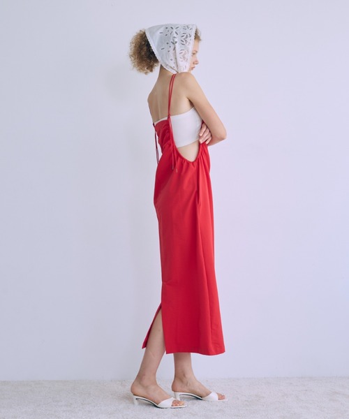 EN NEUME(エンノイム)の「Water-Repellent Light Seersucker Cami Dress(ワンピース・レディース・ブラウン/ブラック/レッド・FREE)」の10枚目の写真